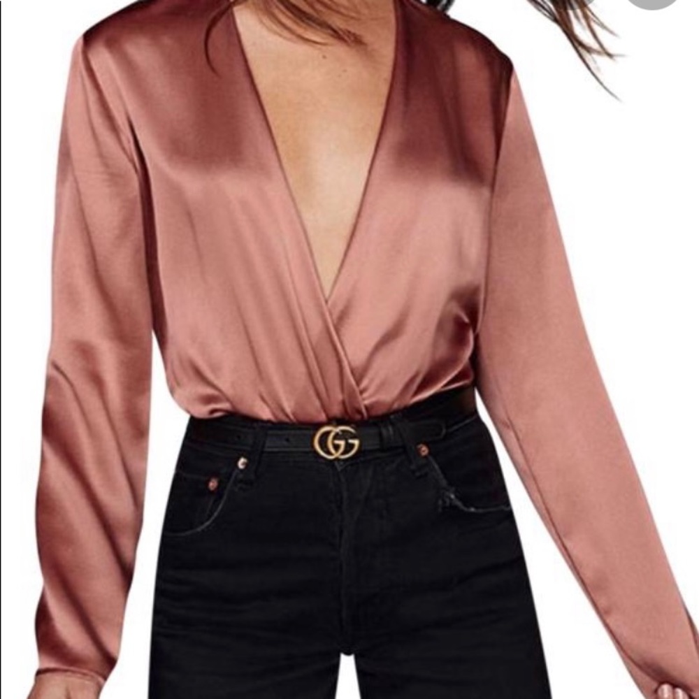 REFORMATION Aerin  Silk  Bodysuit